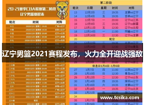 辽宁男篮2021赛程发布，火力全开迎战强敌